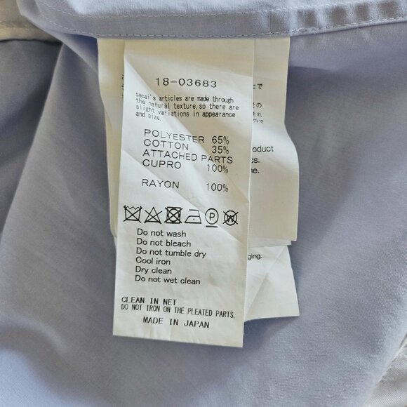 SACAI BLUE SHORT SLEEVES SHIRT (2) - Picture 6 of 9